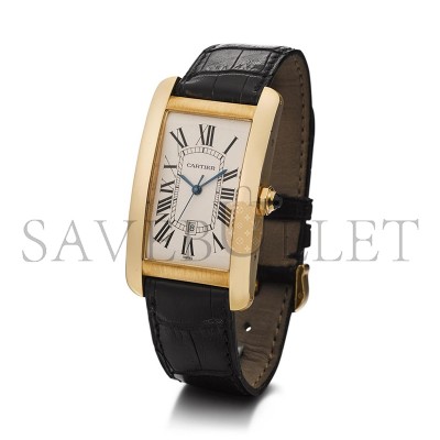 CARTIER TANK AMÉRICAINE REFERENCE 1740 A YELLOW GOLD WRISTWATCH WITH DATE WGTA0041 